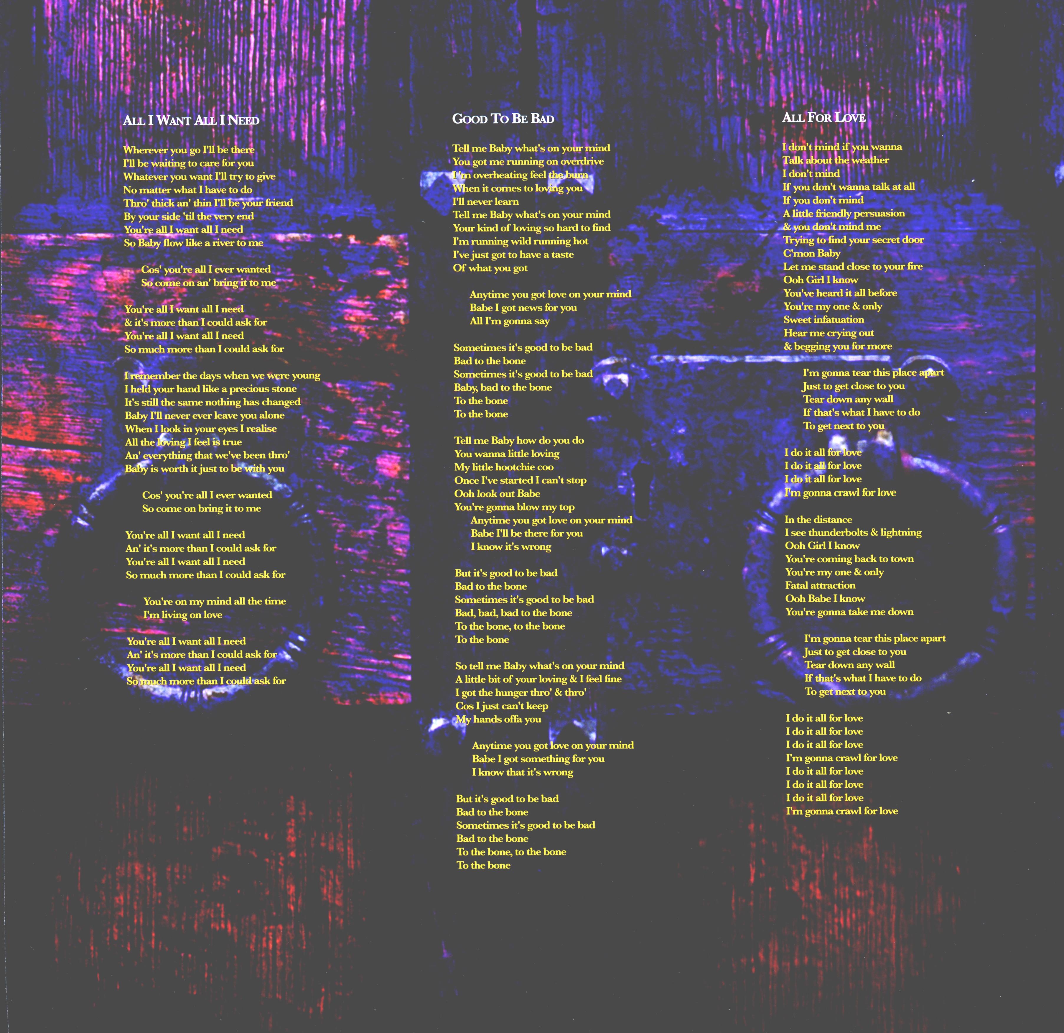 Whitesnake  Good To Be Bad : LP Inside1 2